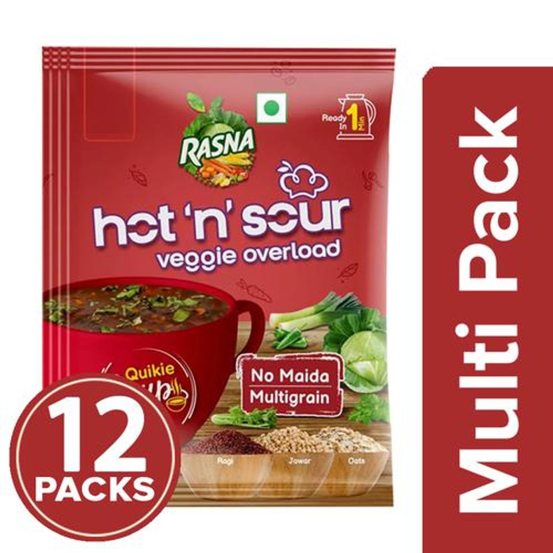 Hot N Sour Veggie Overload Quikie Soup - Multigrain, No Maida