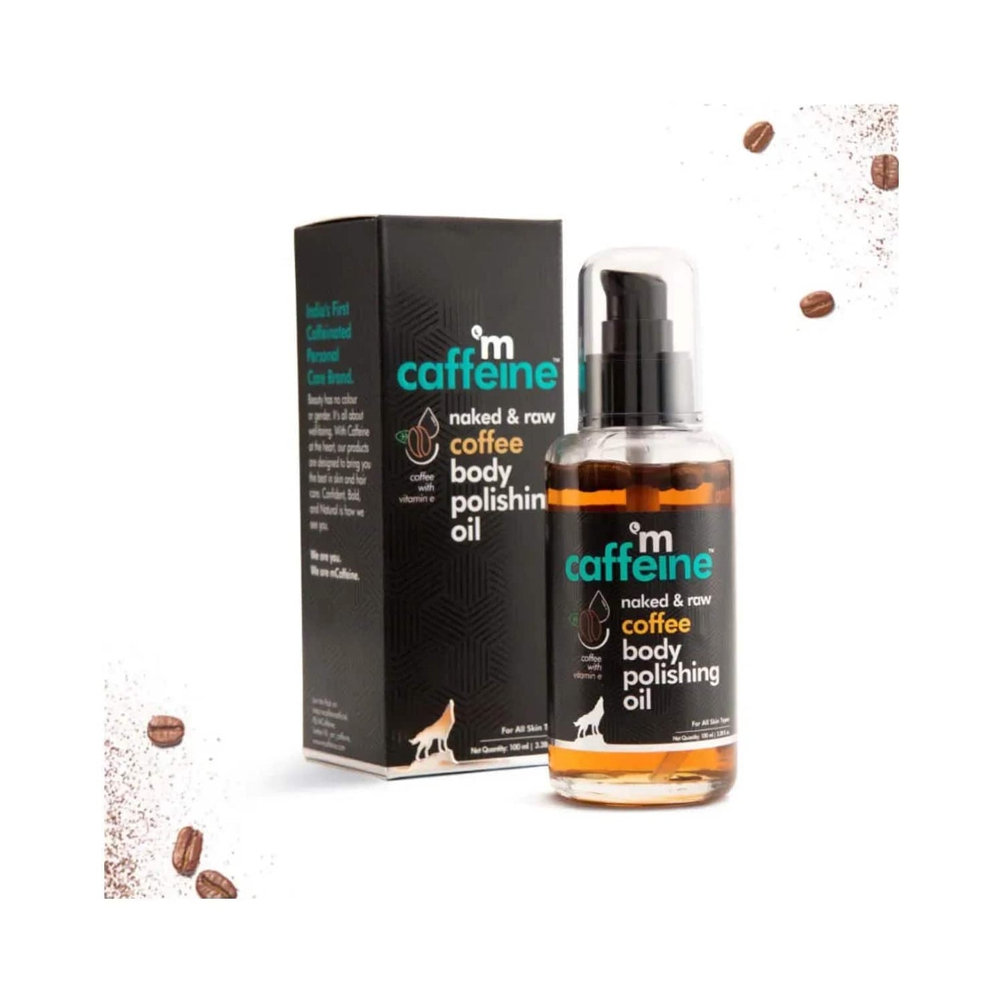 mCaffeine Naked & Raw Coffee Body Polishing Oil - (100ml)