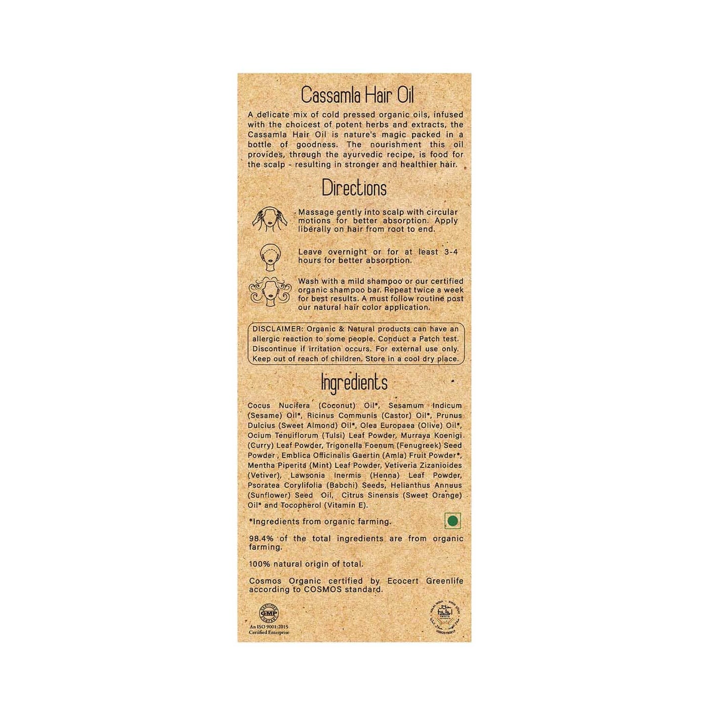 Herbal Me Cassamla Organic Hair Oil (100ml)