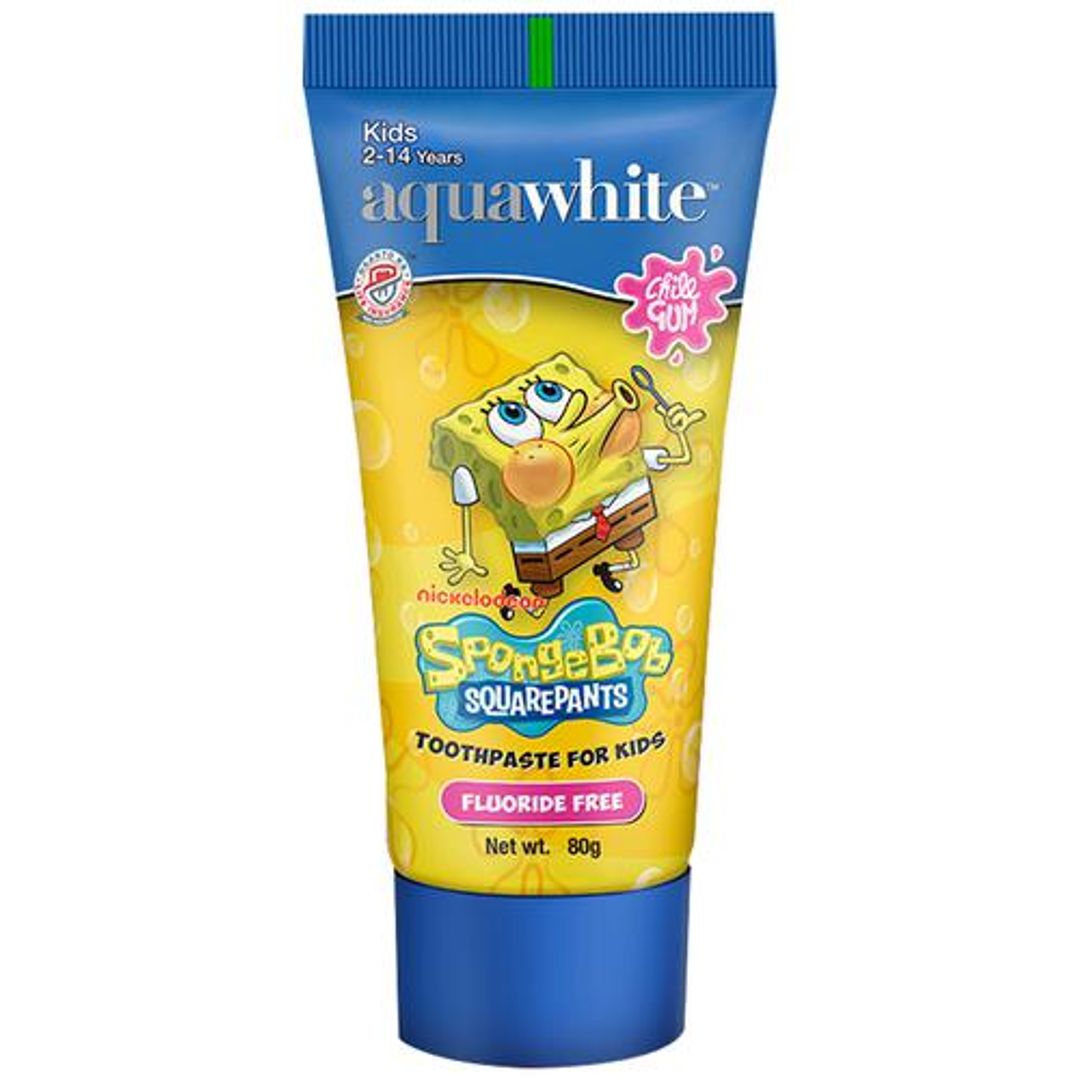 SpongeBob SquarePants Toothpaste For Kids - Fluoride-Free, Chill Gum Flavour