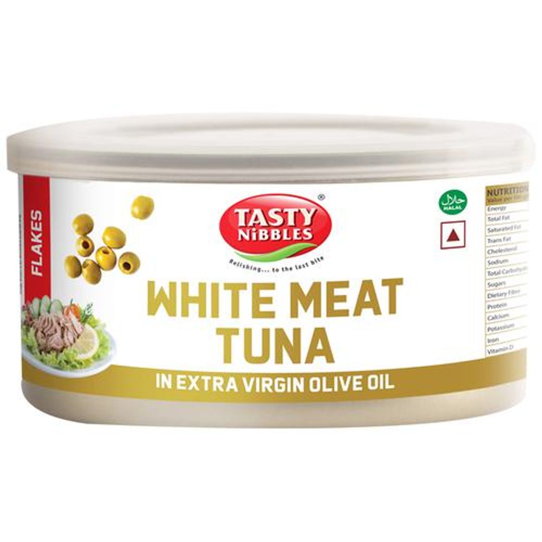 White Meat Canned Tuna Flakes - In Extra Virgin Olive Oil