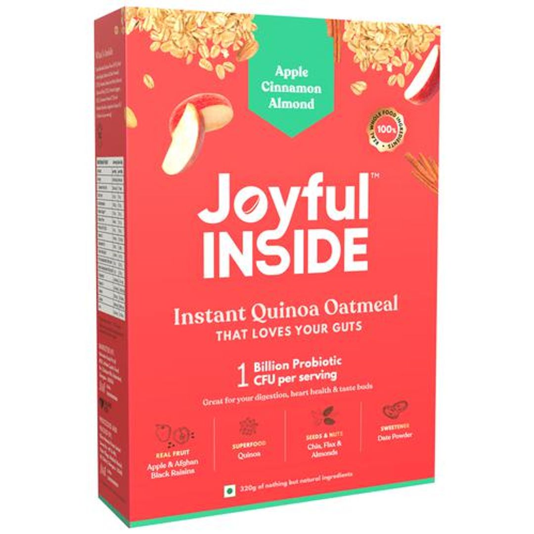 Instant Quinoa Oatmeal - Apple Cinnamon Almond, Seeds & Nuts, Real Fruit