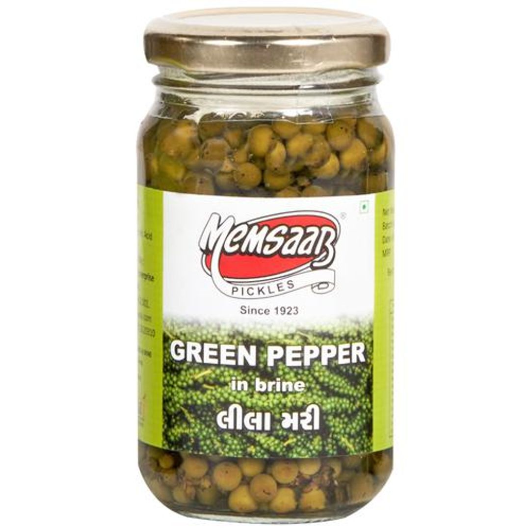 Green Pepper Pickle - In Brine, Spicy & Sour