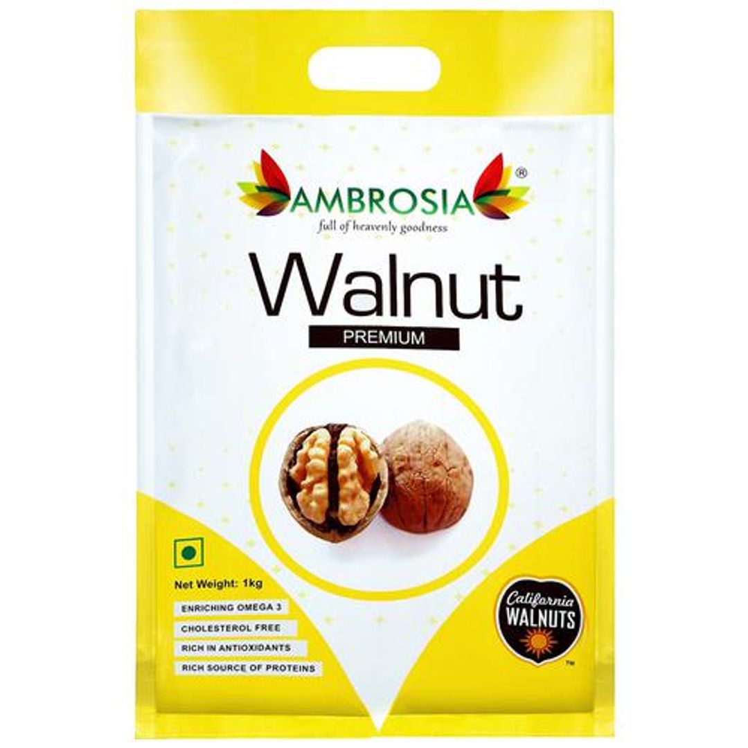 Premium California Walnut In Shell - Rich In Antioxidants, Proteins & Omega 3, No Cholesterol