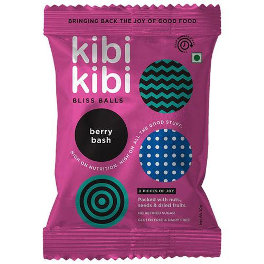Bliss Balls - Nuts, Seeds & Dry Fruits, No Added Sugar, Gluten Free, Berry Bash