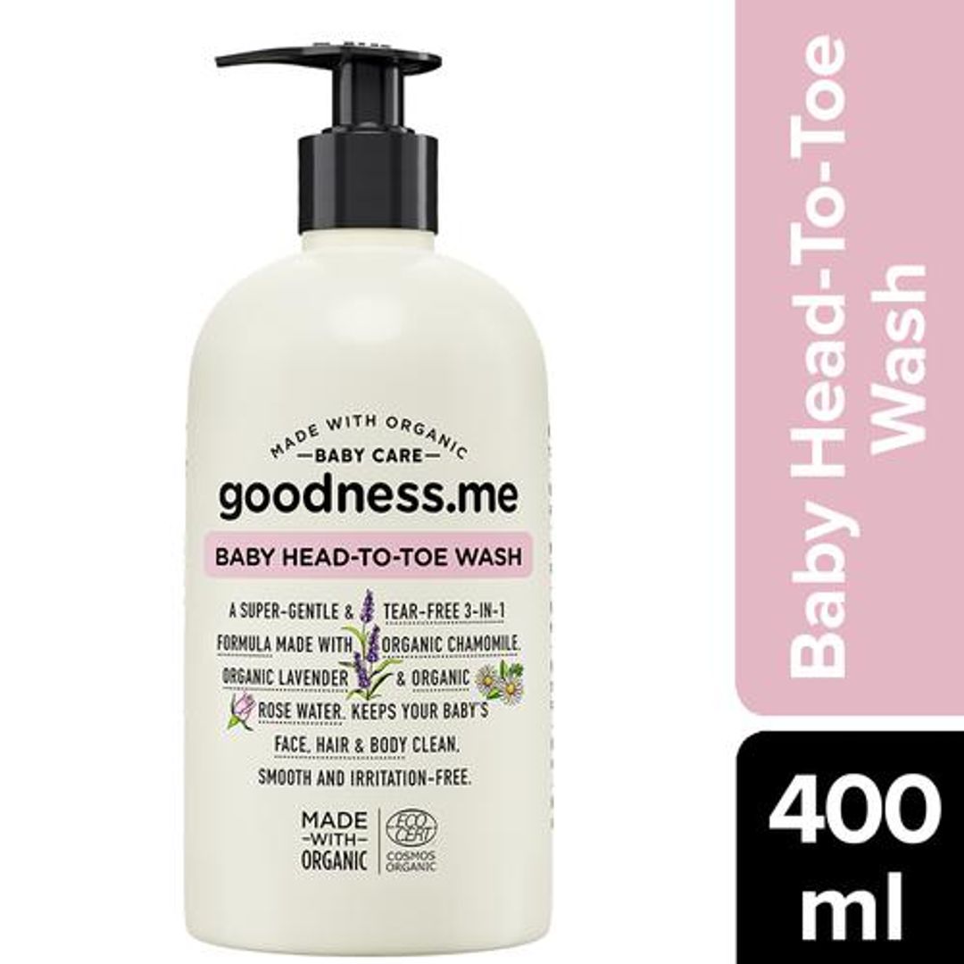 Organic Baby Head-to-Toe - As Body Wash & Shampoo, Tear Free, Pediatrician Certified, Hypoallergenic