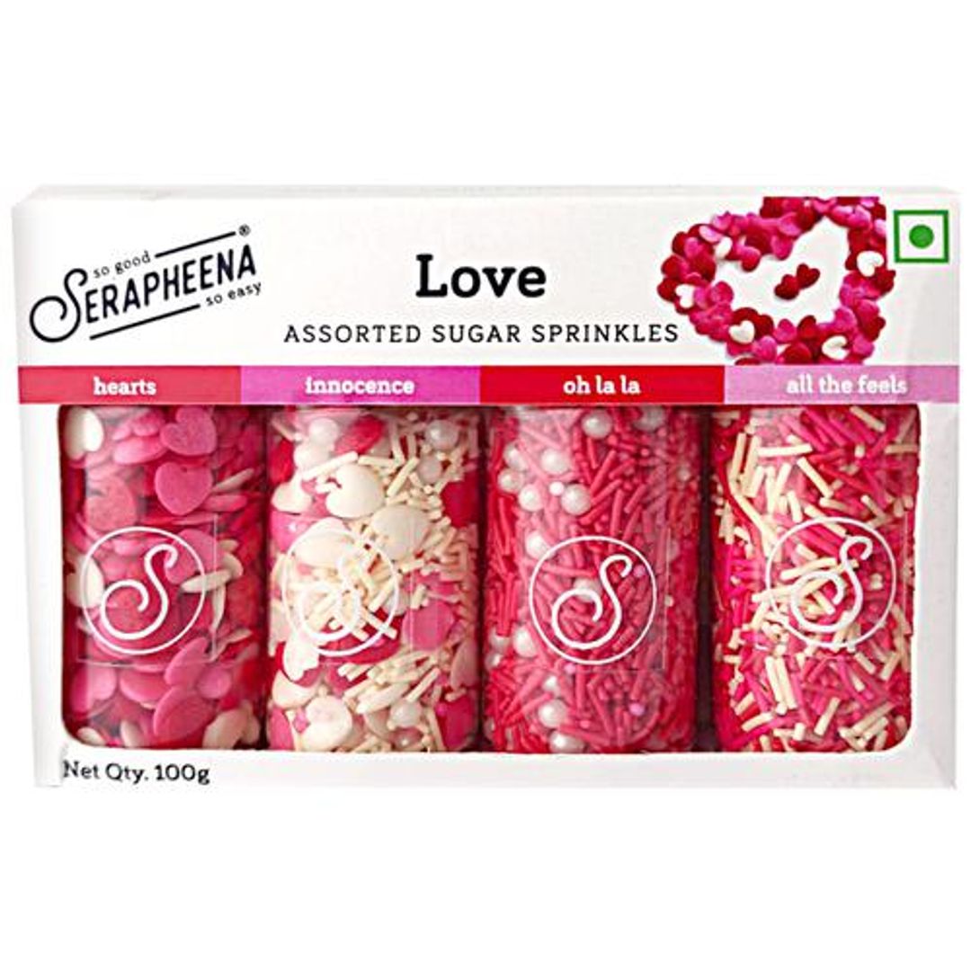 Love Sugar Sprinkles - Assorted Colours & Designs, For Cake Decoration