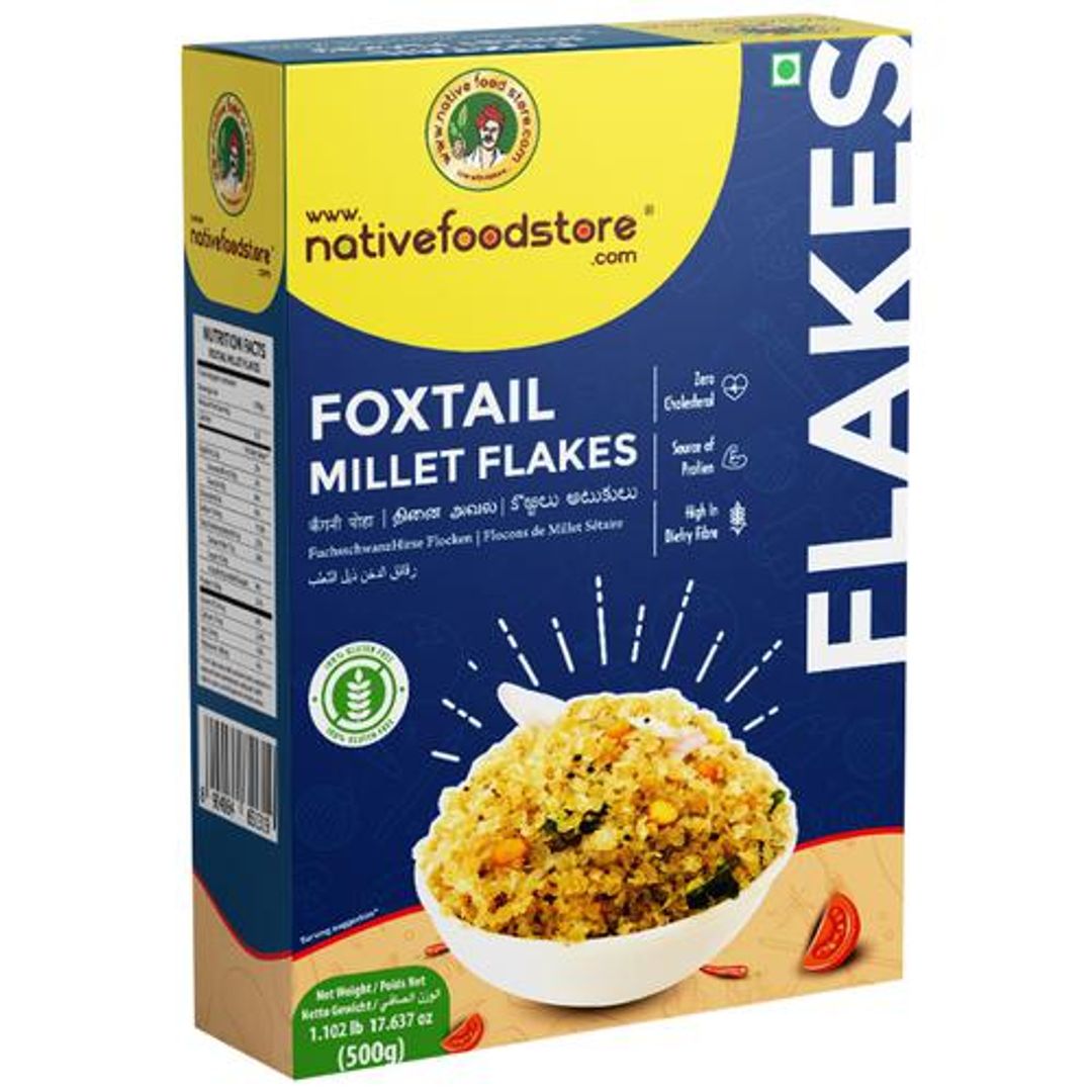 Thinai/Foxtail Millet Flakes - Rich In Protein & Fibre, No Cholesterol, Gluten Free