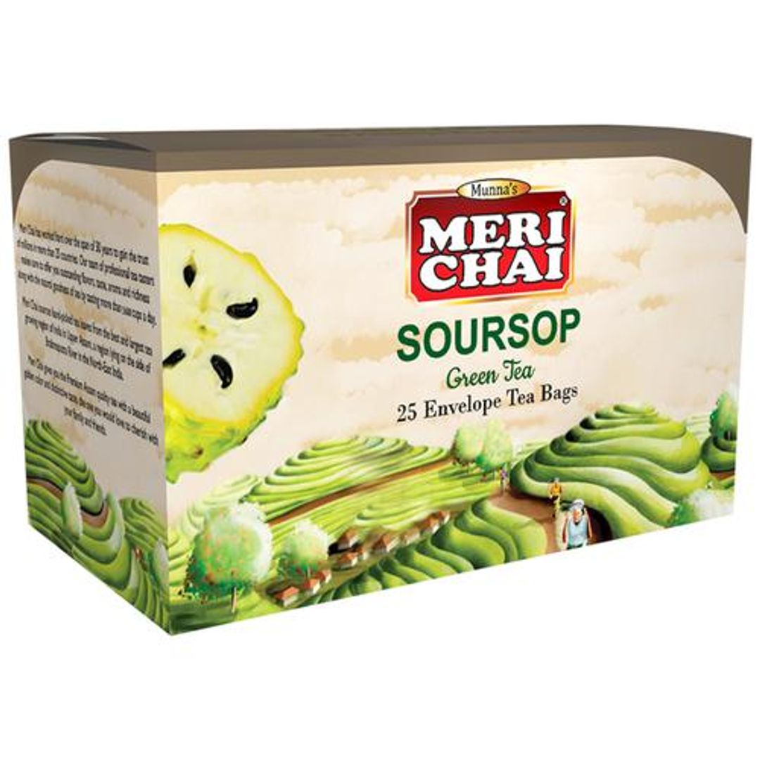 Soursop Green Tea - Remedy For Blood Pressure, Fever, Diabetes, Indigestion, Calming Sleep Aid