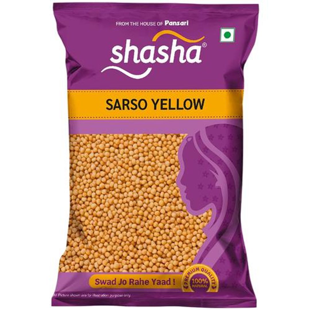 Whole Mustard/Sarson - Yellow, Premium Quality, All Natural, Kitchen Essential Spice