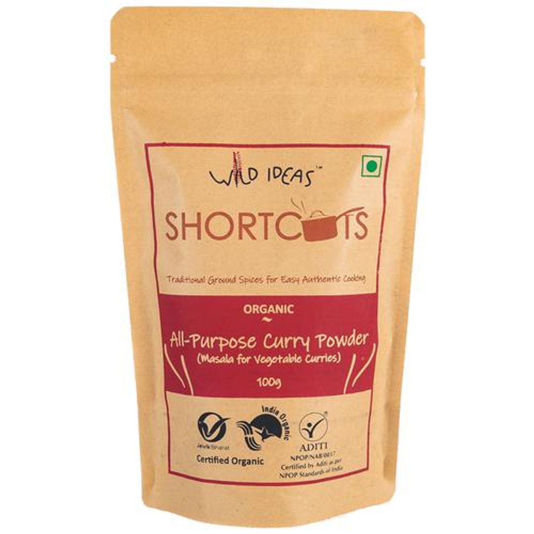 Shortcuts All Purpose Curry Powder - Organic, Authentic Taste, Grounded Spices Mix