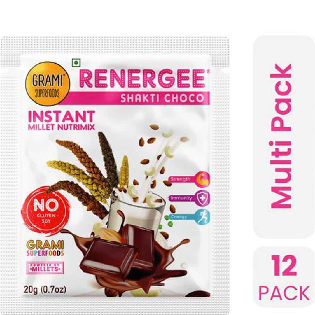 Renergee Shakti Choco Instant Millet Nutrimix - Gluten Free, Provides Energy