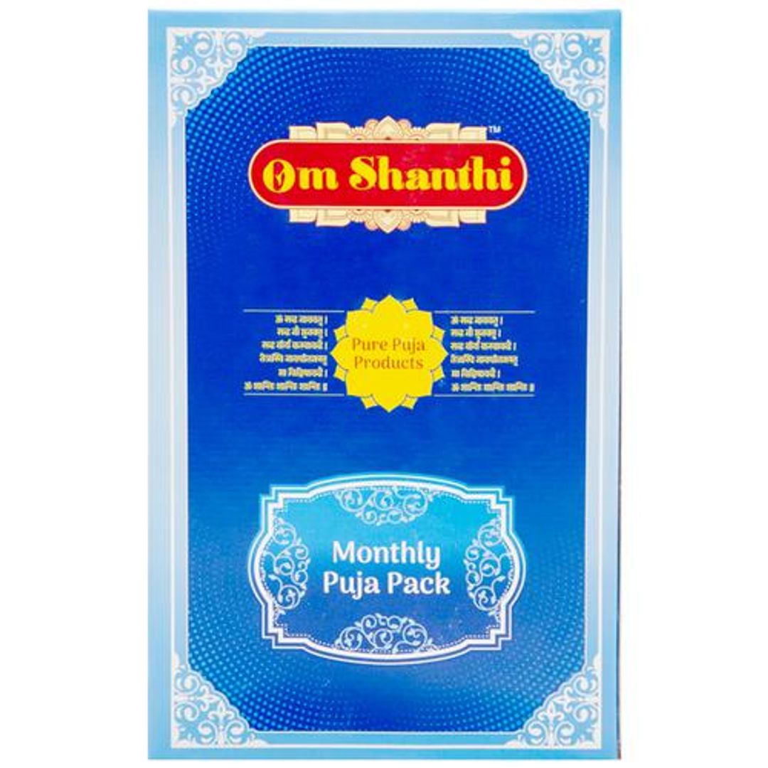 Om Shanthi Puja Samagri Kit With All Essentials - For Daily Puja