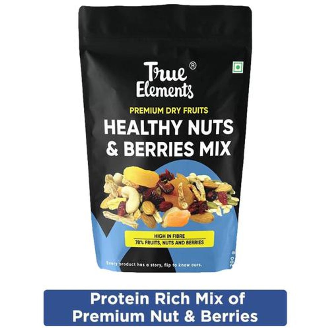 Healthy Nuts & Berries Mix - Premium Dry Fruits, Fibre Rich