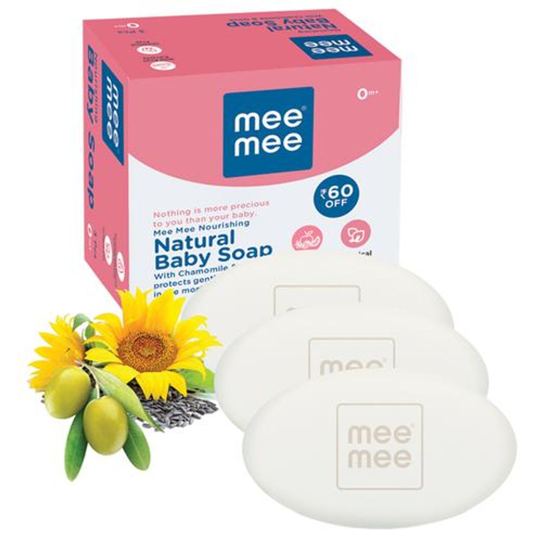 Natural Nourishing Baby Soap - With 100% Chamomile & Olive, Dermatologically Tested