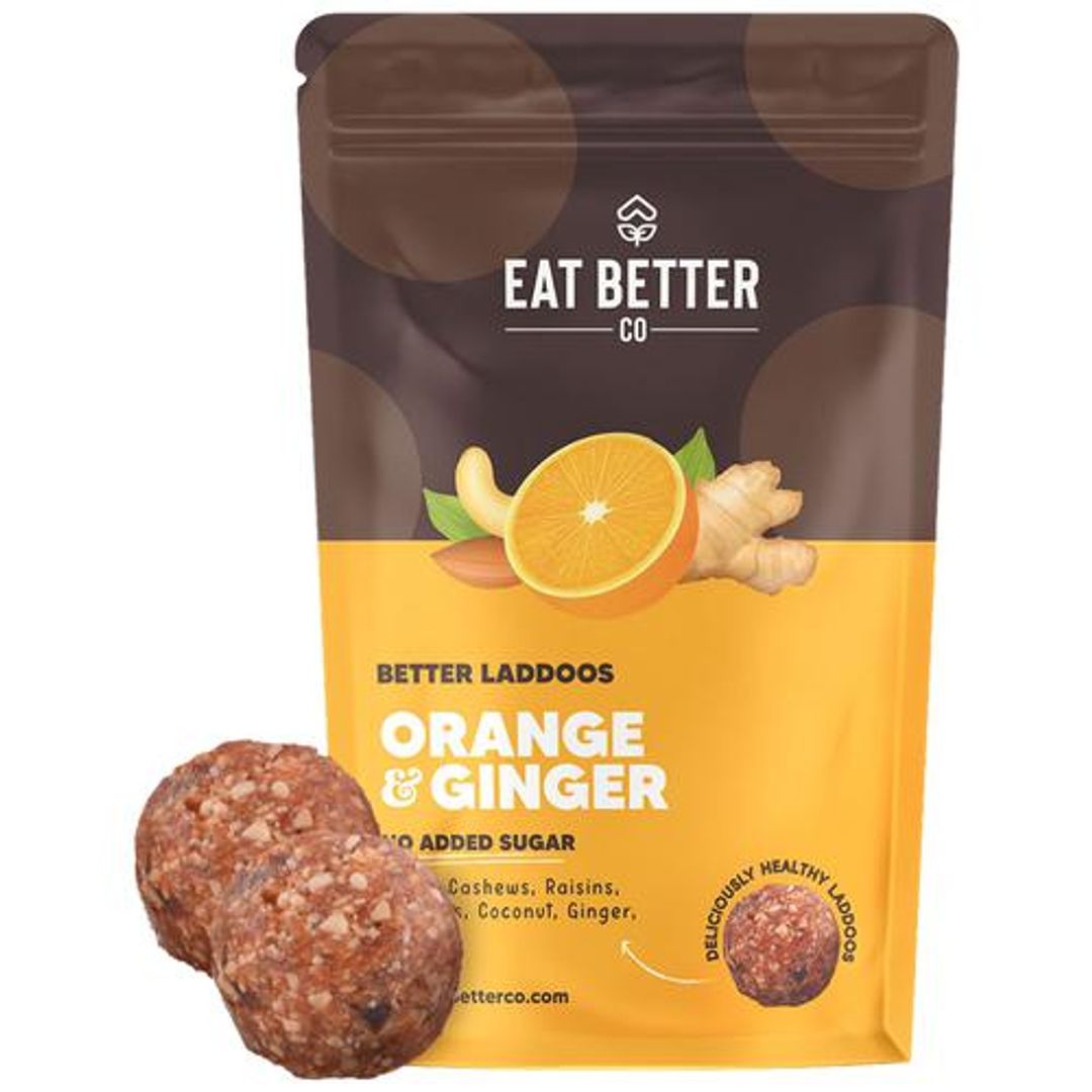 Better Laddoos - Orange & Ginger, No Added Sugar, Vegan & Gluten Free