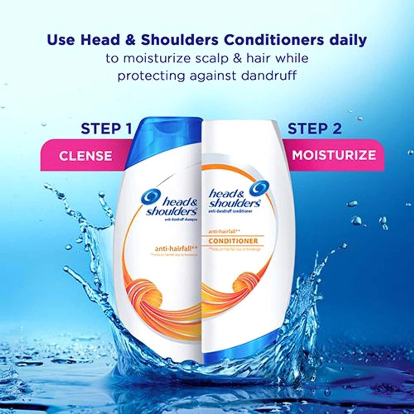 Head & Shoulders 2-In-1 Anti-Hairfall Anti-Dandruff Shampoo + Conditioner (340ml)