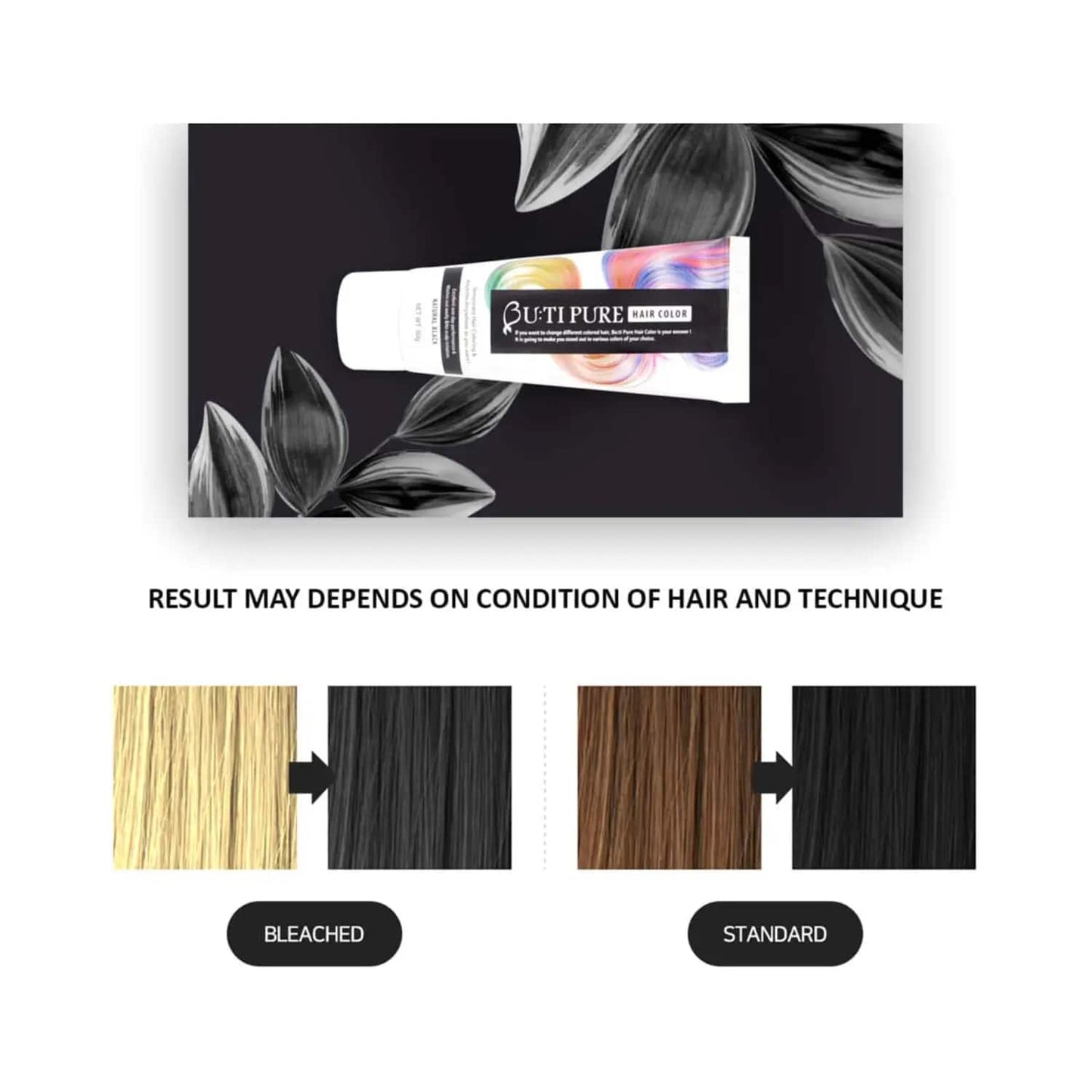 Buti Pure Temporary Hair Color - Natural Black (60g)