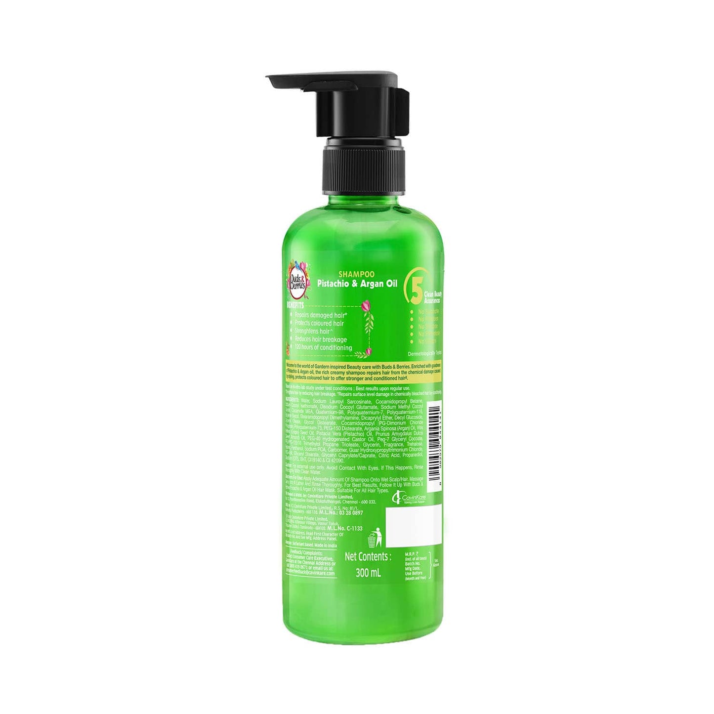 Buds & Berries Pistachio And Argan Oil Shampoo (300ml)