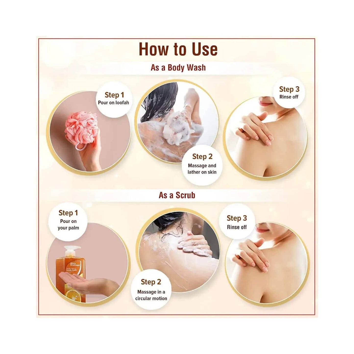 SKIN COTTAGE Orange Peach Body Bath + Scrub (1000ml)