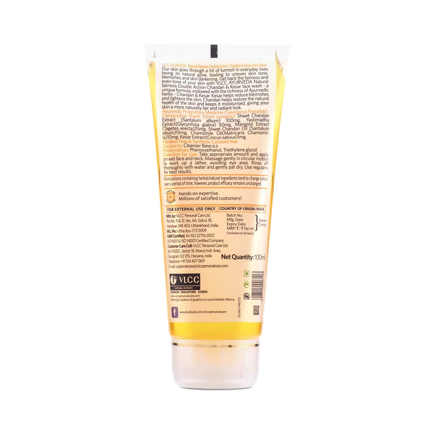 VLCC Natural Fairness Kesar Chandan Face Wash (100ml)