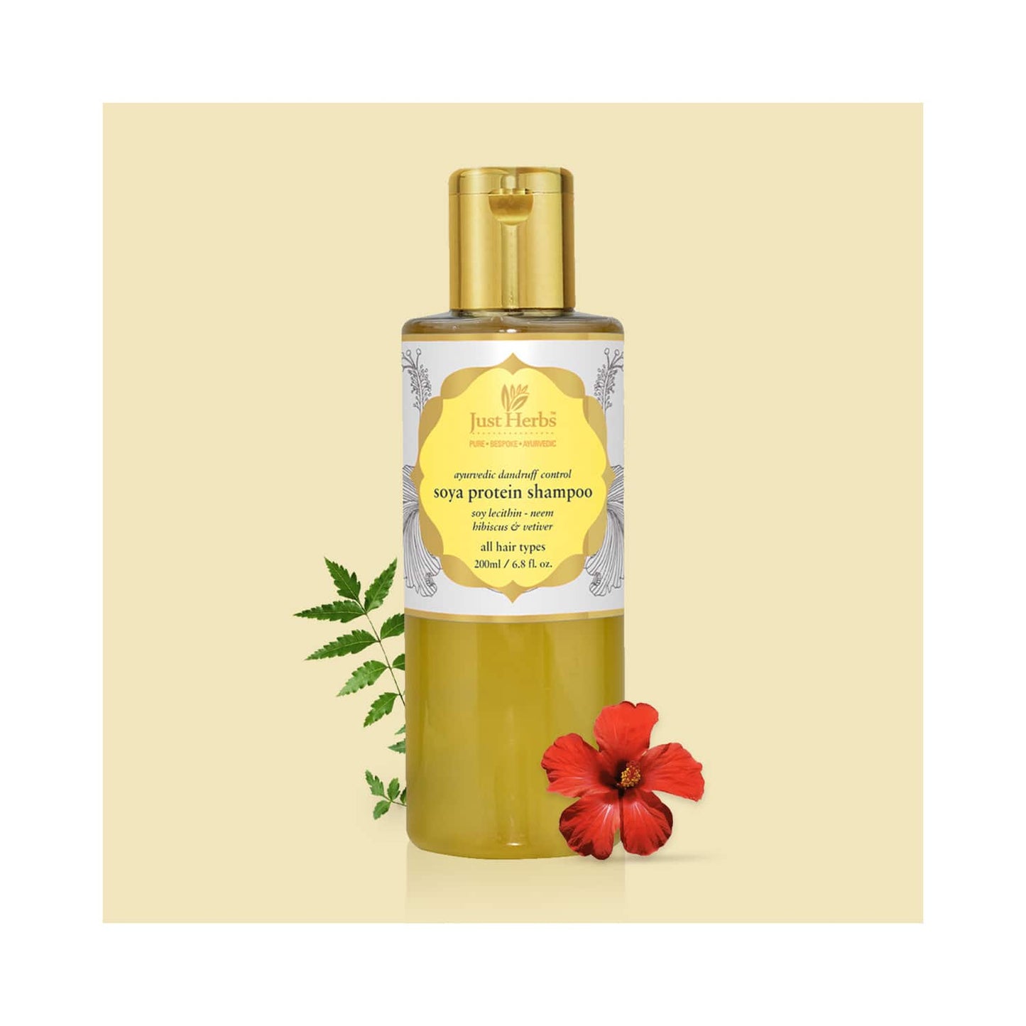 Just Herbs Ayurvedic Soya Protein Anti-Dandruff Shampoo (200ml)
