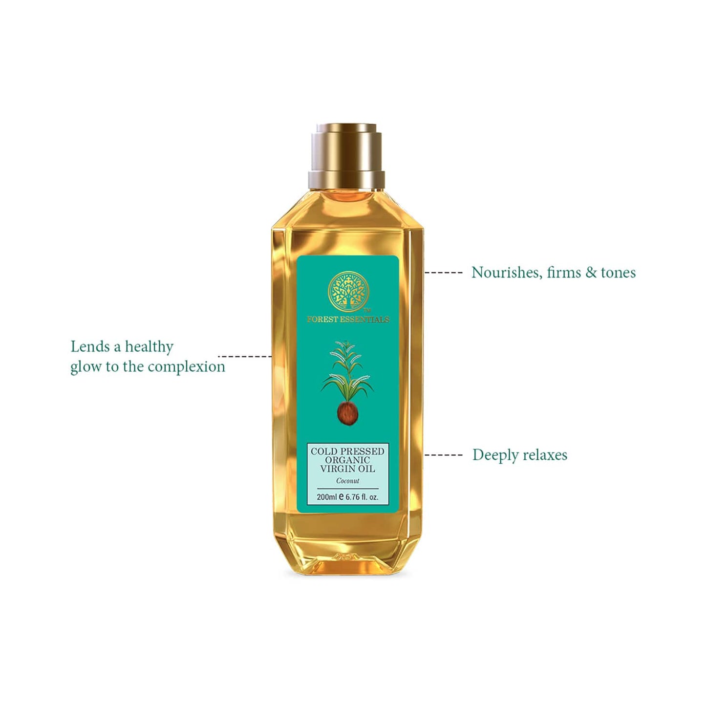 Forest Essentials Organic Coconut Cold Pressed Virgin Oil (200ml)