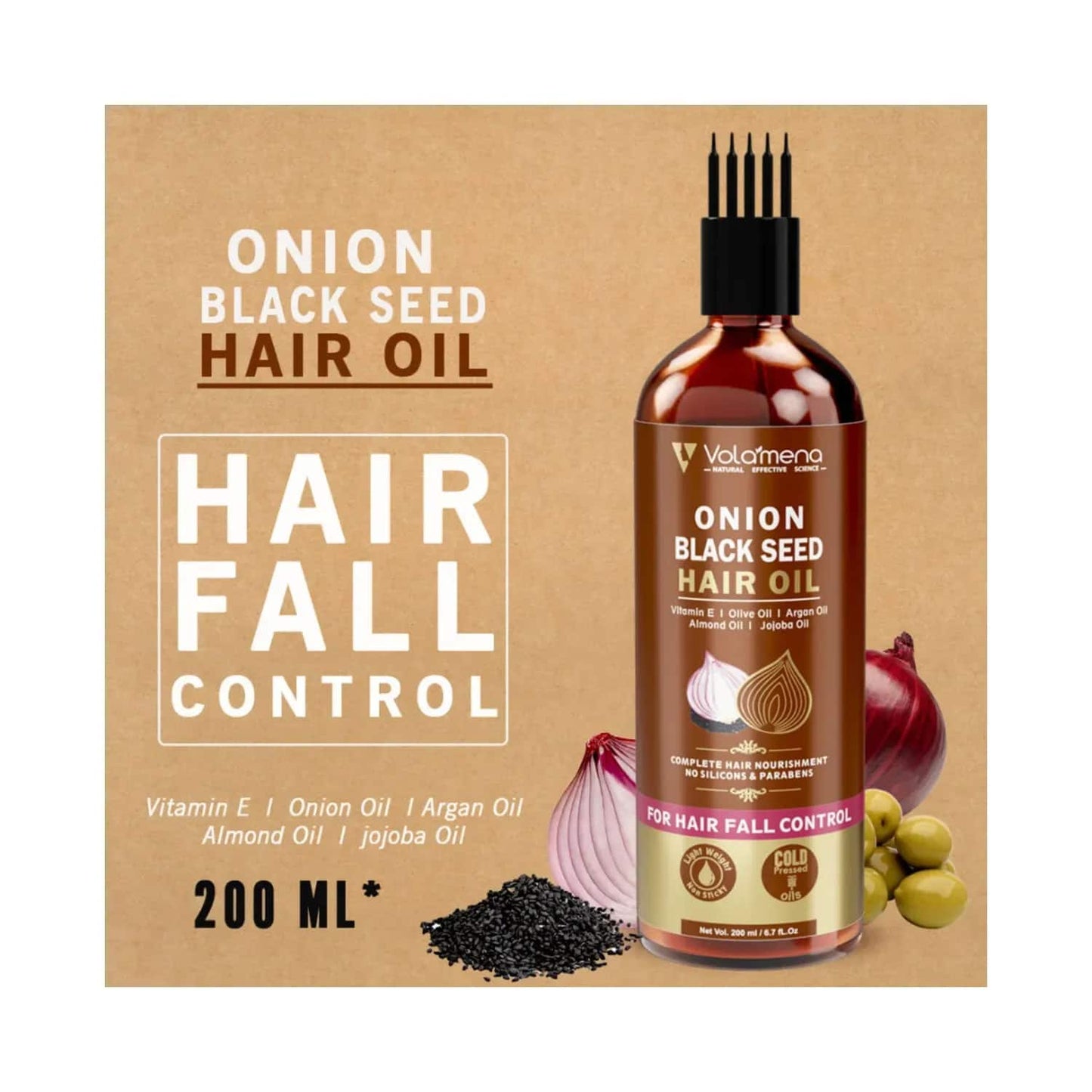 Volamena Onion Black Seed Hair Oil (200ml)