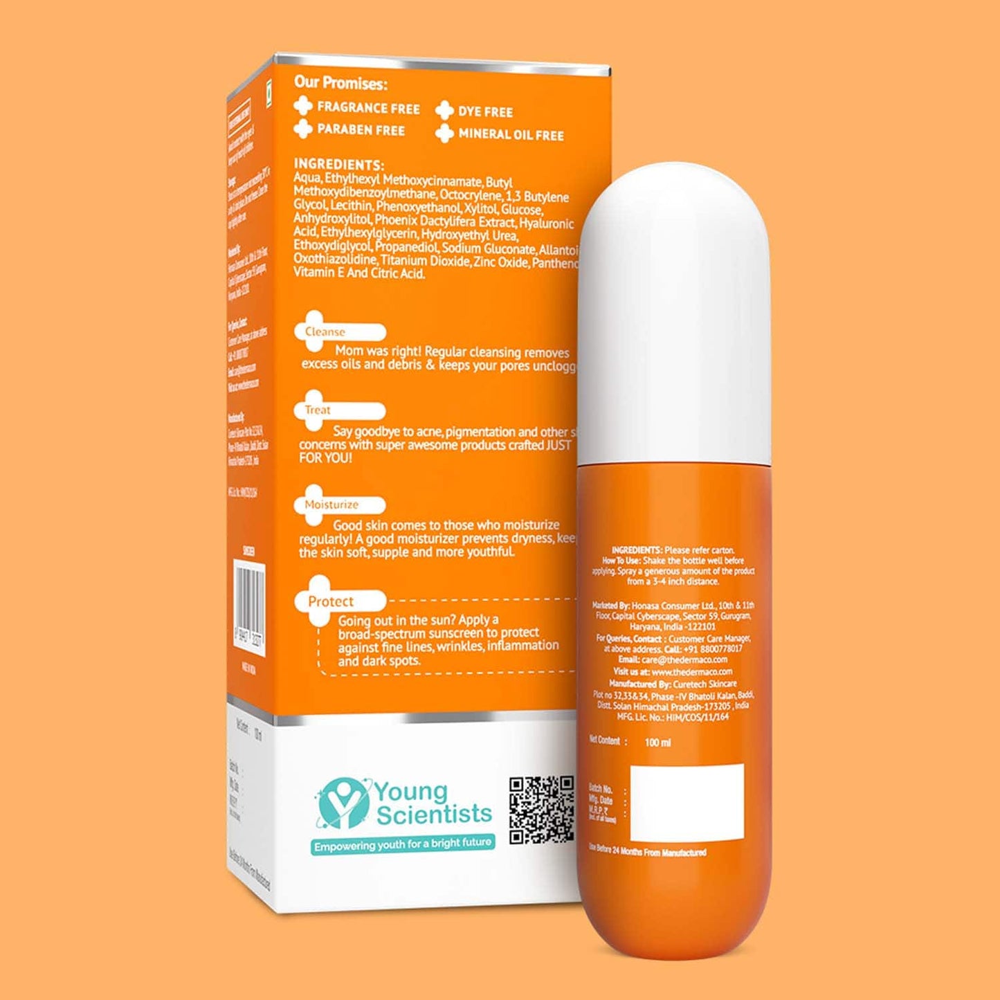 The Derma Co 1% Hyaluronic Quick-Absorbing Sunscreen Spray (100 ml)