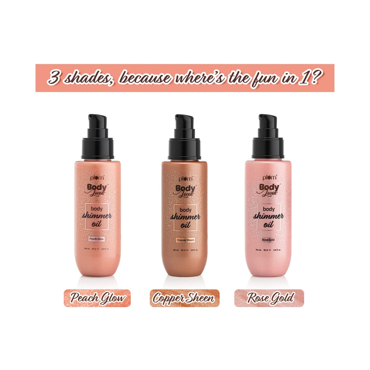 Plum Bodylovin Peach Glow Body Shimmer Oil (90 ml)