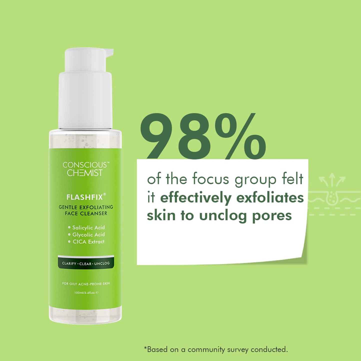 Conscious Chemist Salicylic Acid Face Wash For Oily Acne Prone Skin- (100ml)