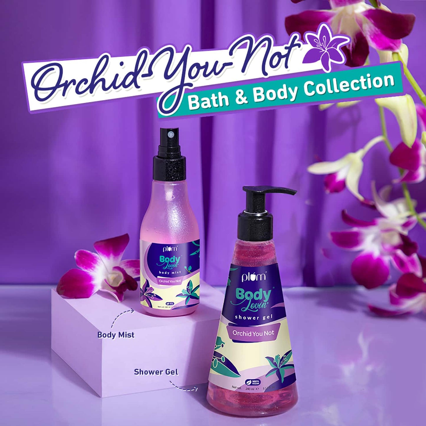 Plum BodyLovin' Orchid-You-Not Shower Gel SLS-Free Body Wash For Women Long Lasting Floral Fragrance