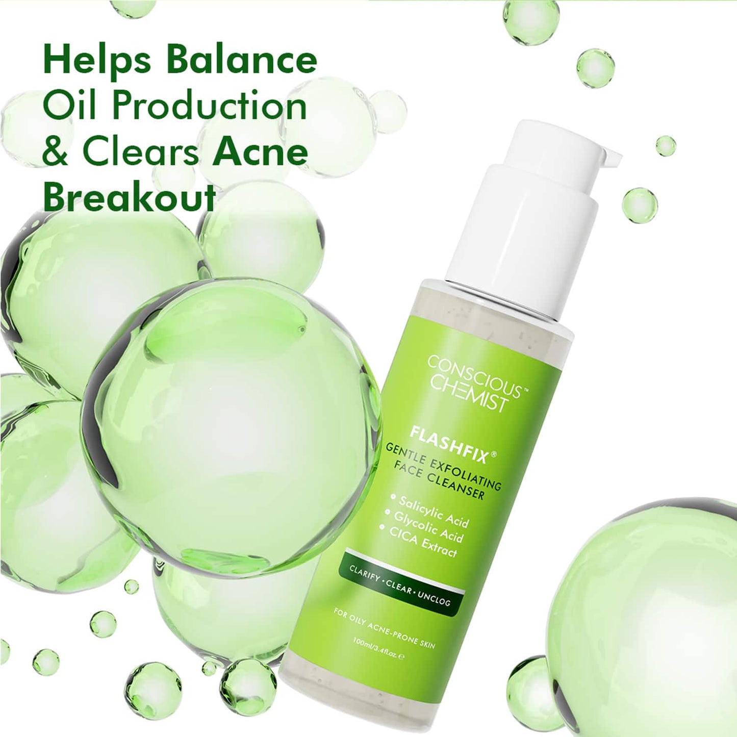 Conscious Chemist Salicylic Acid Face Wash For Oily Acne Prone Skin- (100ml)