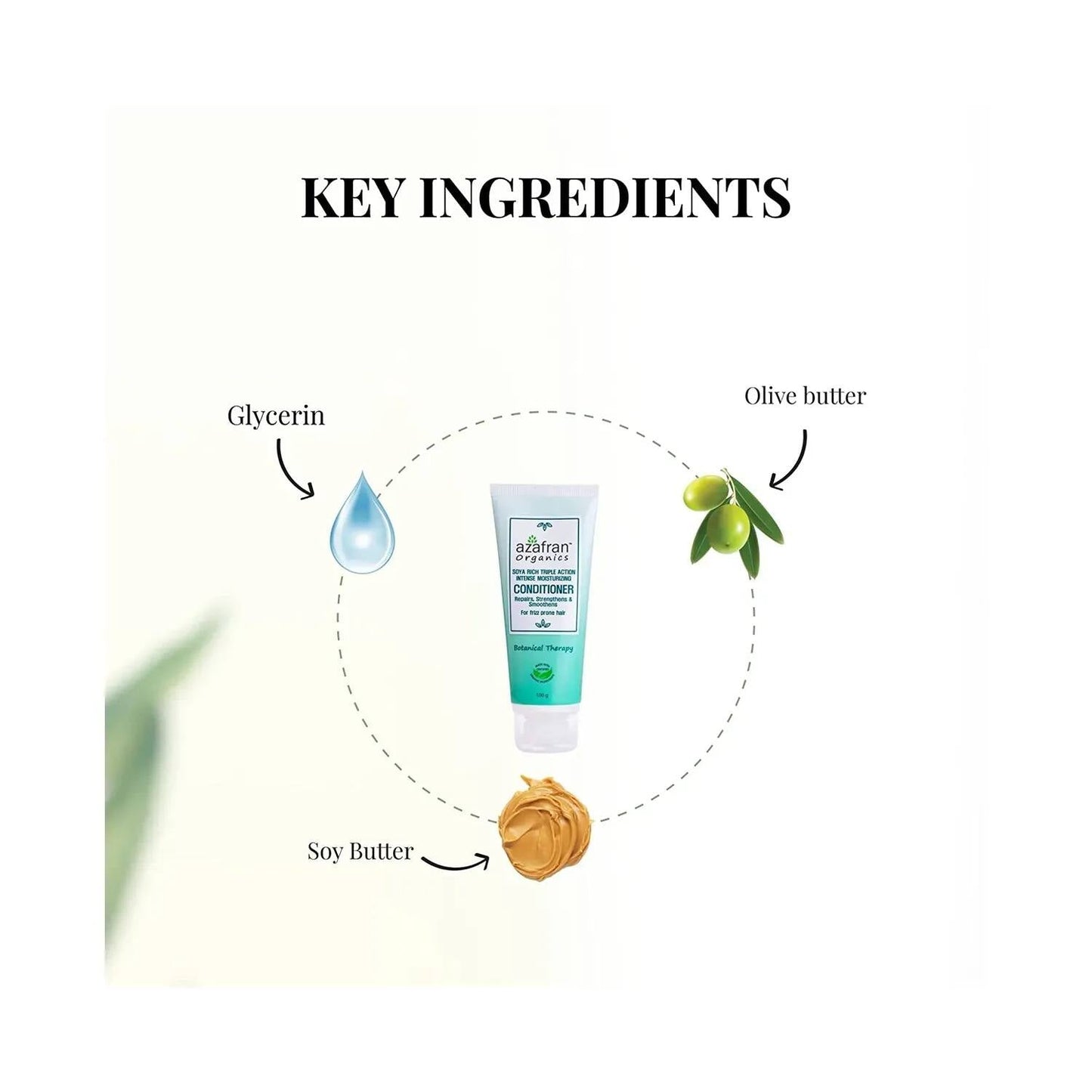 Azafran Organics Soya Rich Triple Action Intense Moisturizing Conditioner (100g)