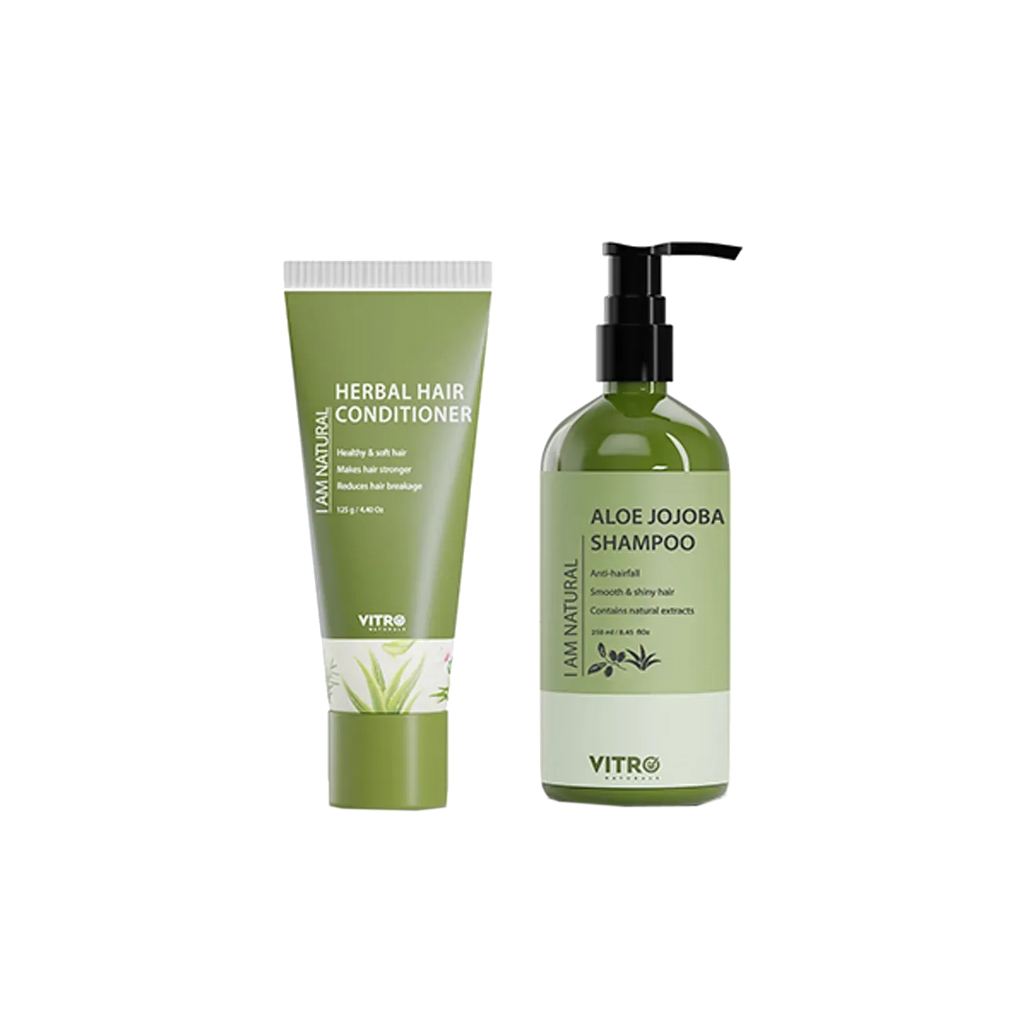 Vitro Naturals I Am Natural Aloe Vera & Jojoba Shampoo Hair Conditioner (375gm)