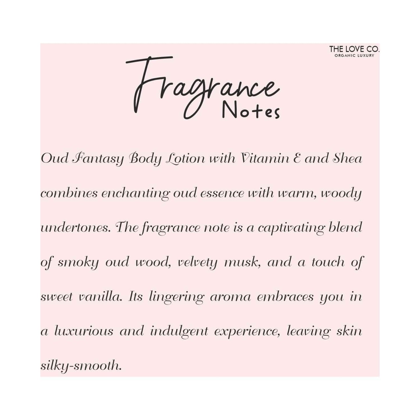 THE LOVE CO. Oud Fantasy Body Lotion Daily Skin Moisture (250ml)