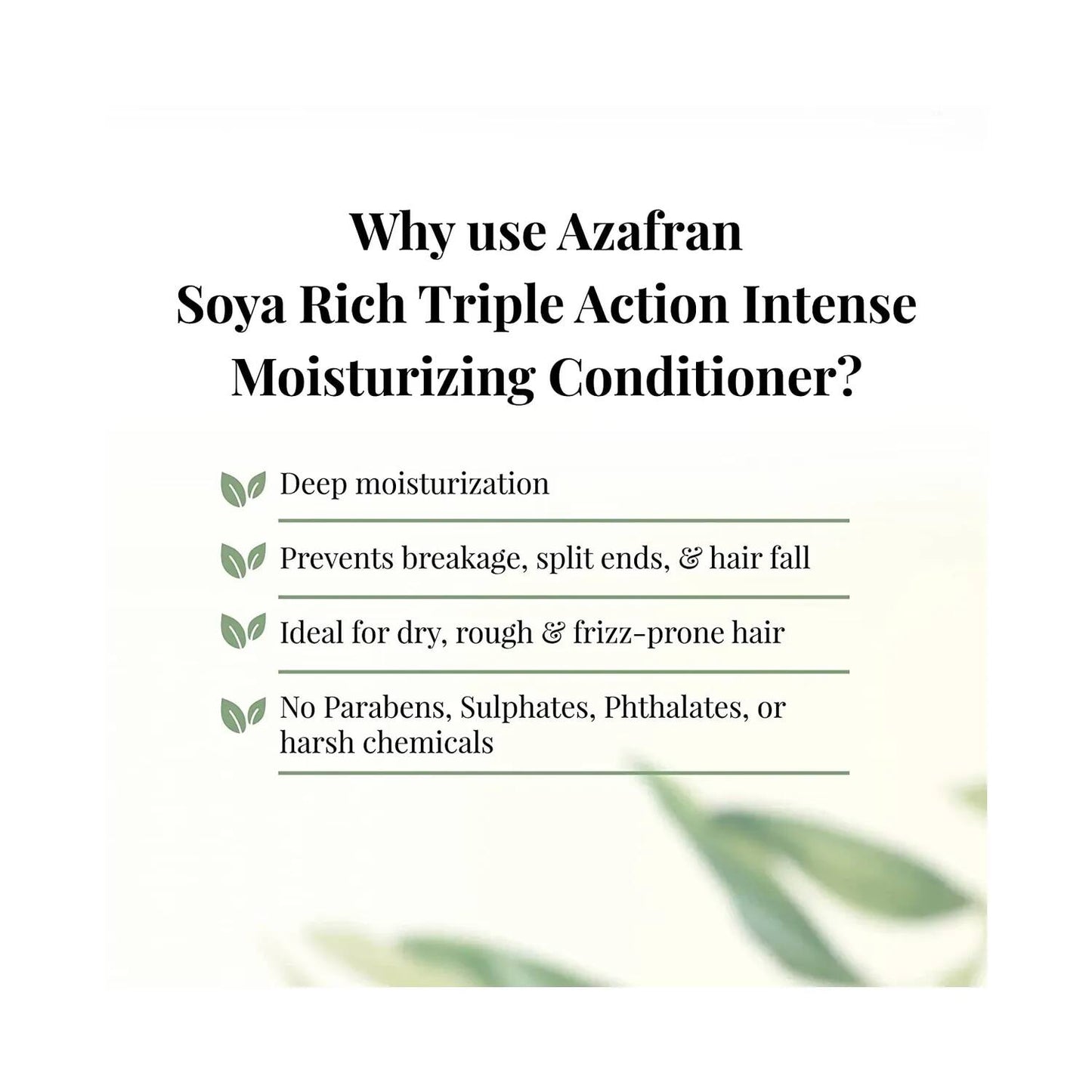Azafran Organics Soya Rich Triple Action Intense Moisturizing Conditioner (100g)
