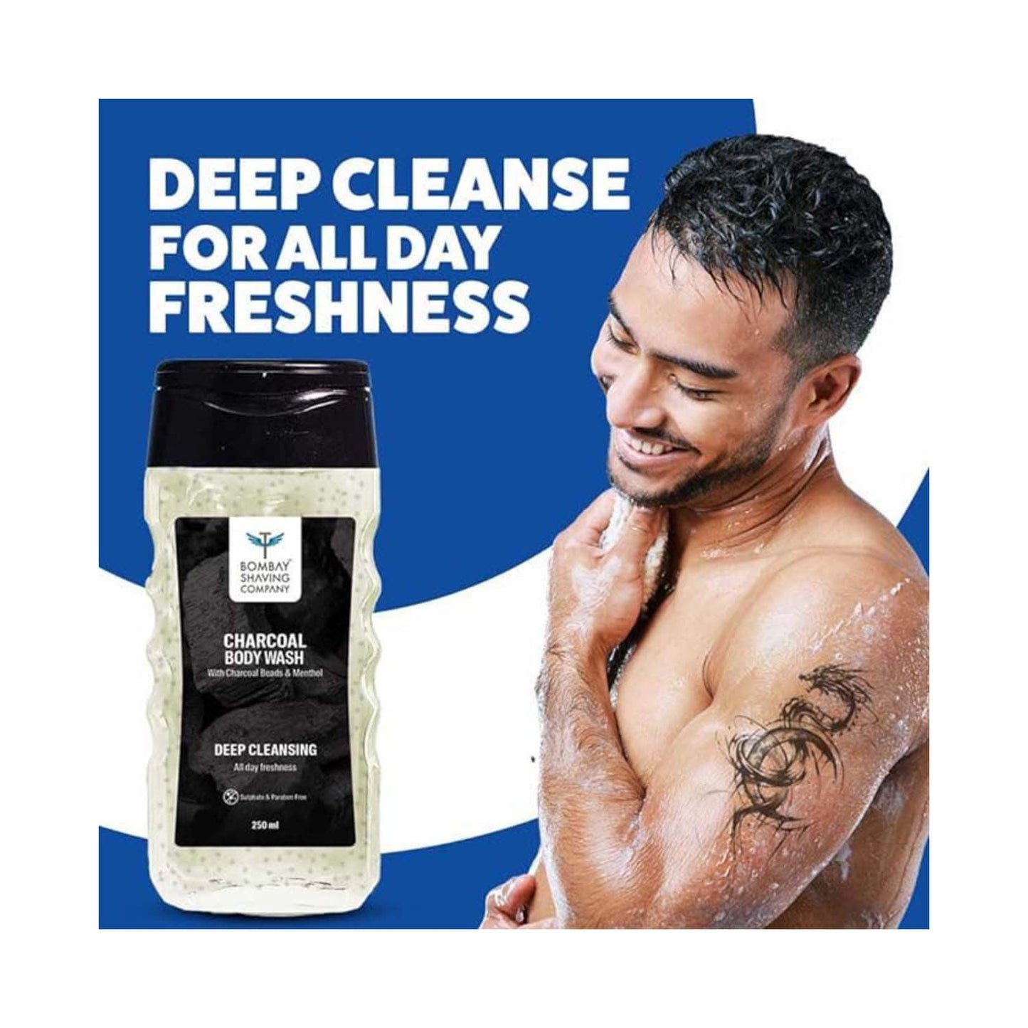 Bombay Shaving Company Deep Cleanse Refresh Charcoal Body Wash (250 ml)