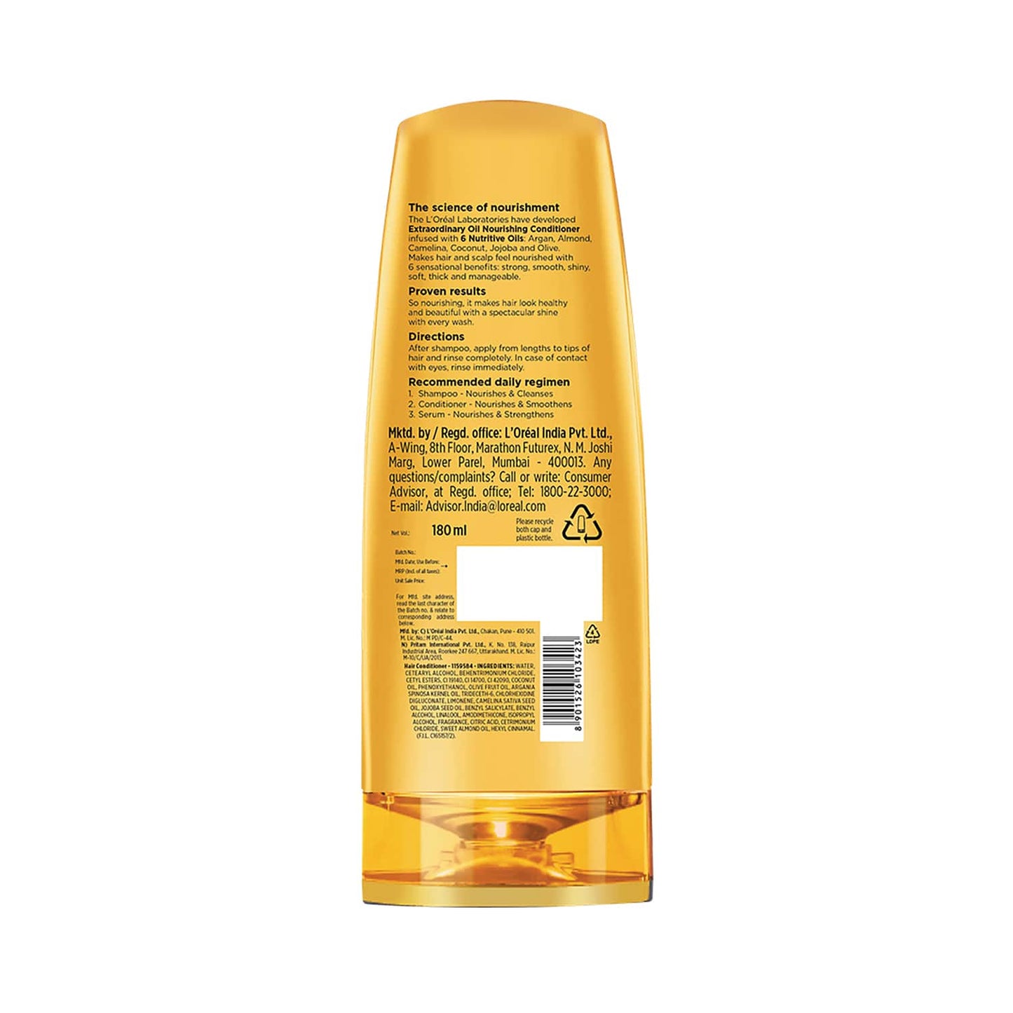 L'Oreal Paris Extraordinary Oil Nourishing Conditioner for Dry & Dull Hair (180ml)