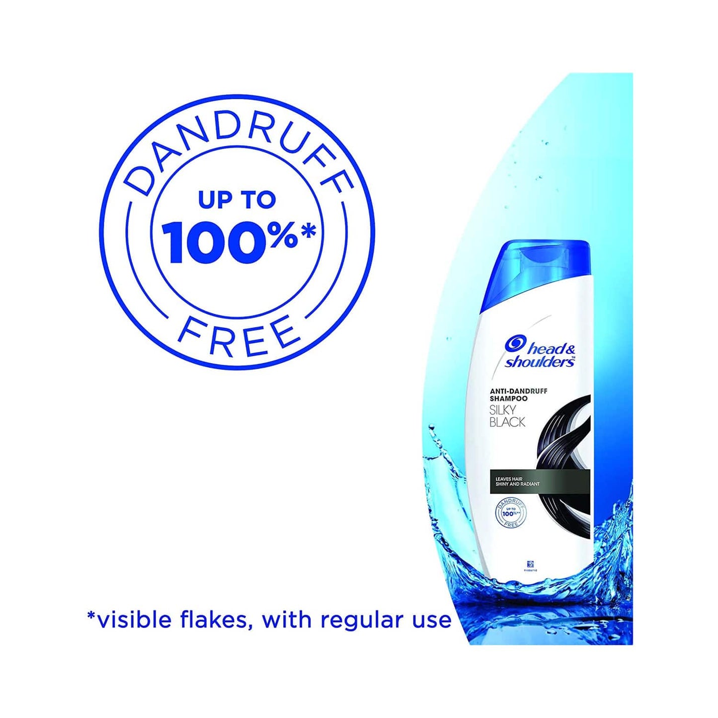 Head & Shoulders Silky Black Anti Dandruff Shampoo (340ml)