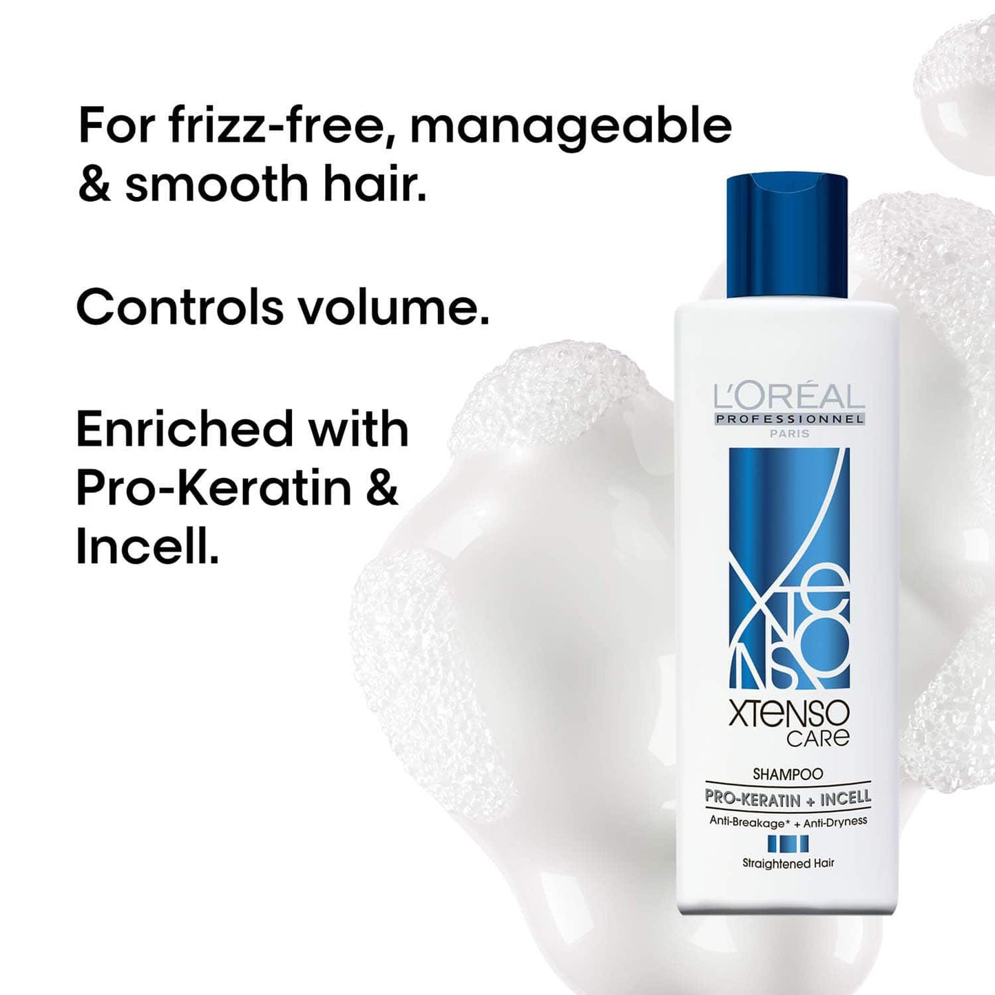 L'Oreal Professionnel Xtenso Care Shampoo For Frizz-Free, Smooth & Manageable Hair (250 ml)