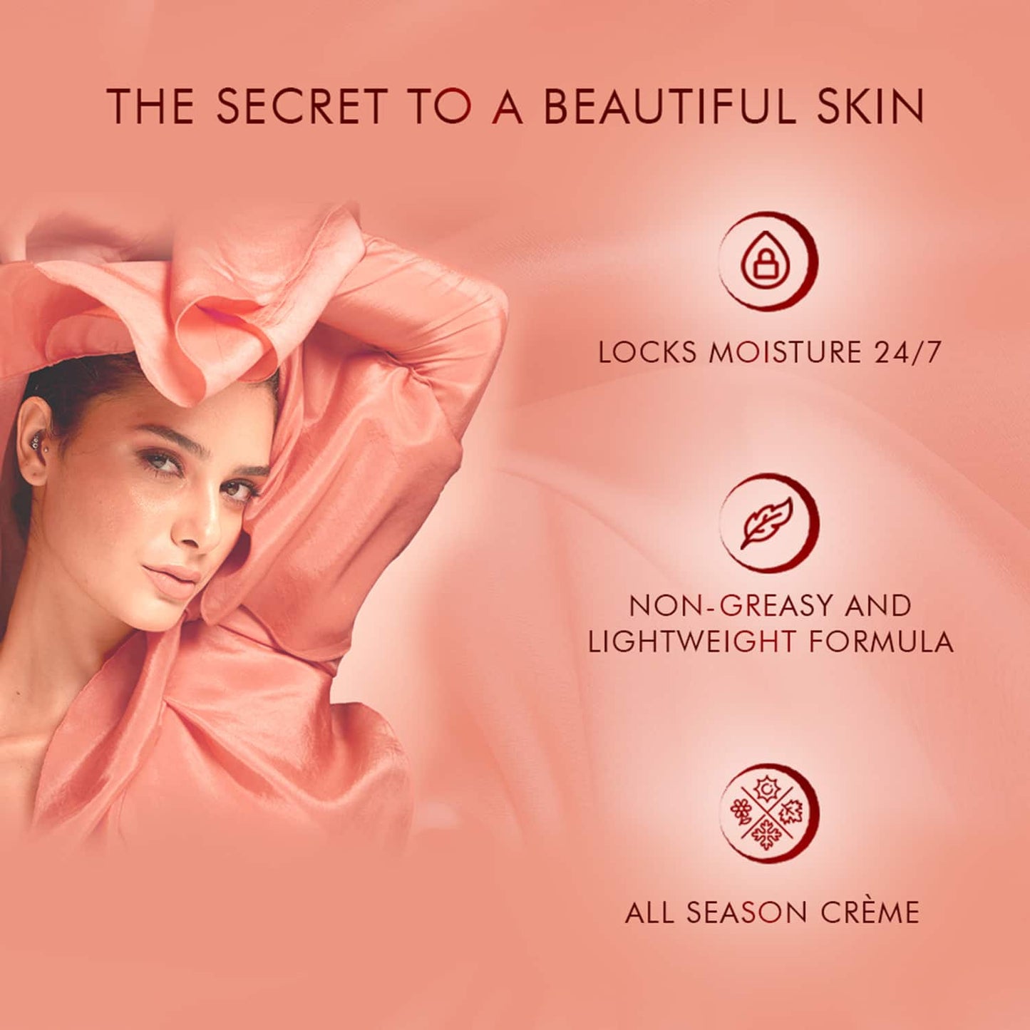 Lakme Peach Milk Vit E Light- Weight & Non-Sticky Moisturizer with 24-Hours Lock (200 ml)