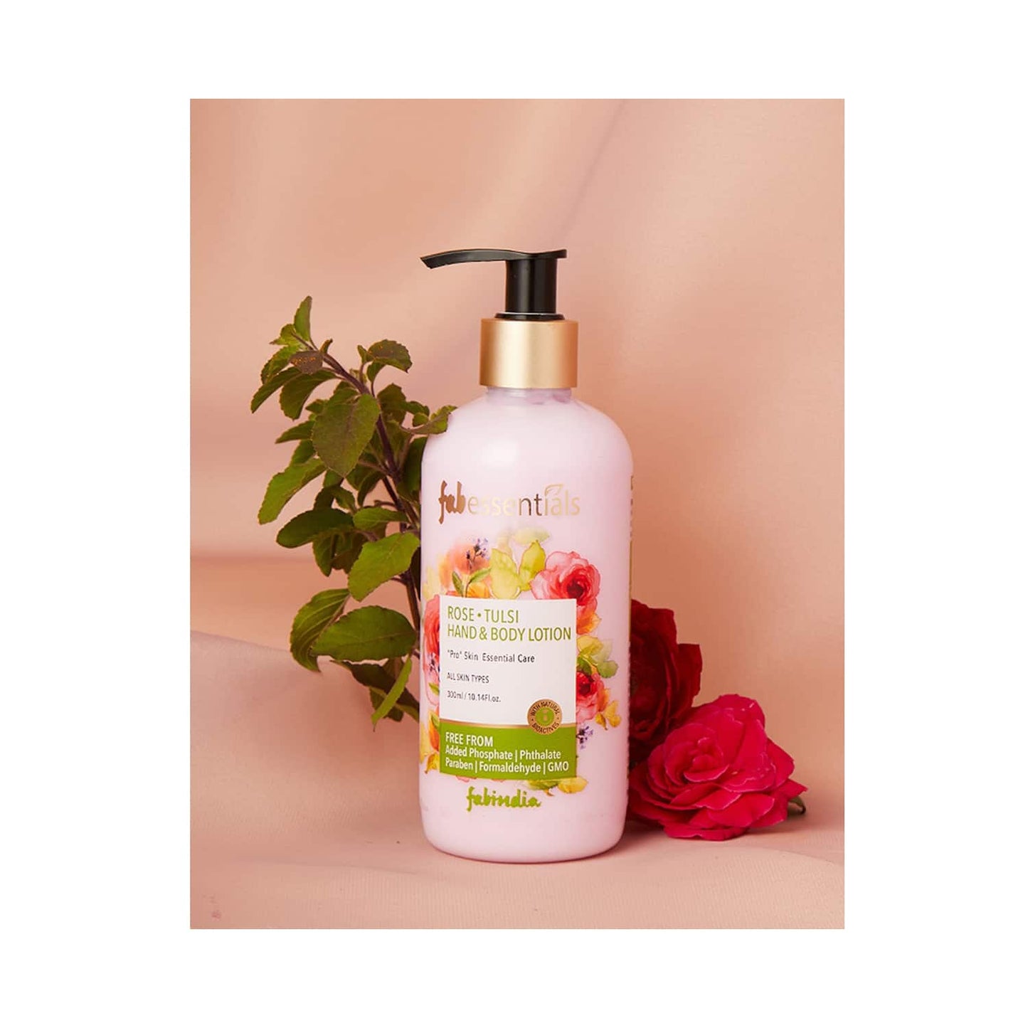 Fabessentials by Fabindia Rose Tulsi Hand & Body Lotion (300ml)