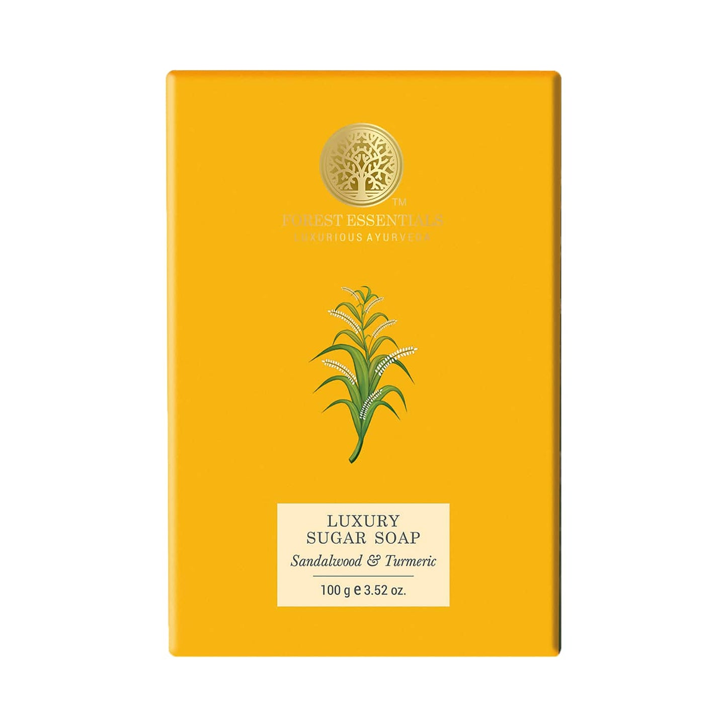 Forest Essentials Sandalwood & Turmeric Luxury Sugar Ayurvedic Handmade Soap (100g)