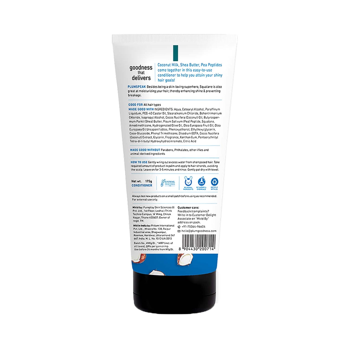 Plum Coconut Milk & Peptides Strength & Shine Conditioner (175g)