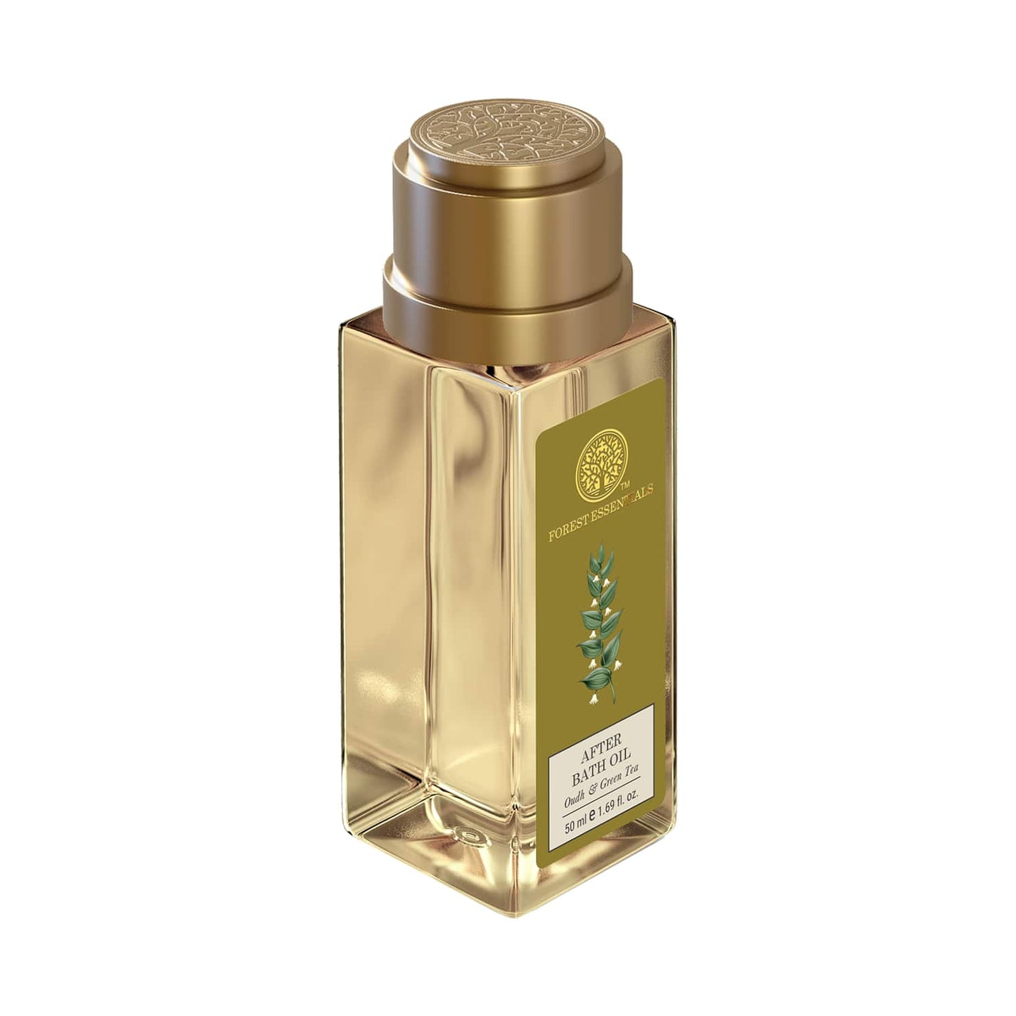 Forest Essentials Travel Size Oudh & Green Tea After Bath Oil (50ml)