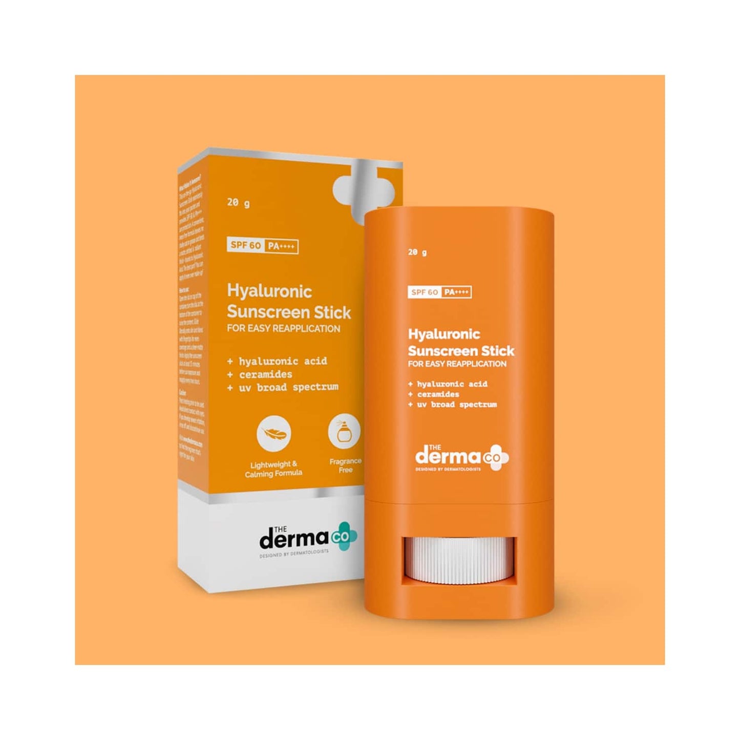 The Derma Co Hyaluronic Sunscreen Stick For Easy Reapplication With SPF 60 Pa++ (20g)