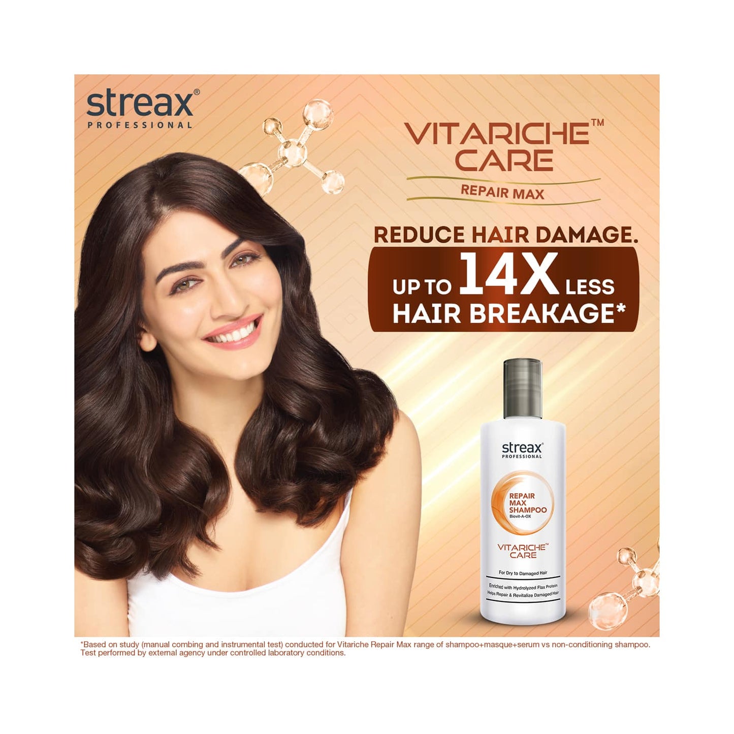 Streax Professional Vitarich Care Repair Max Shampoo (1500ml)