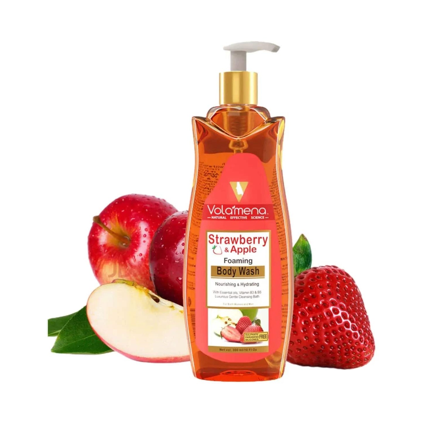 Volamena Strawberry & Apple Foaming Body Wash (300ml)