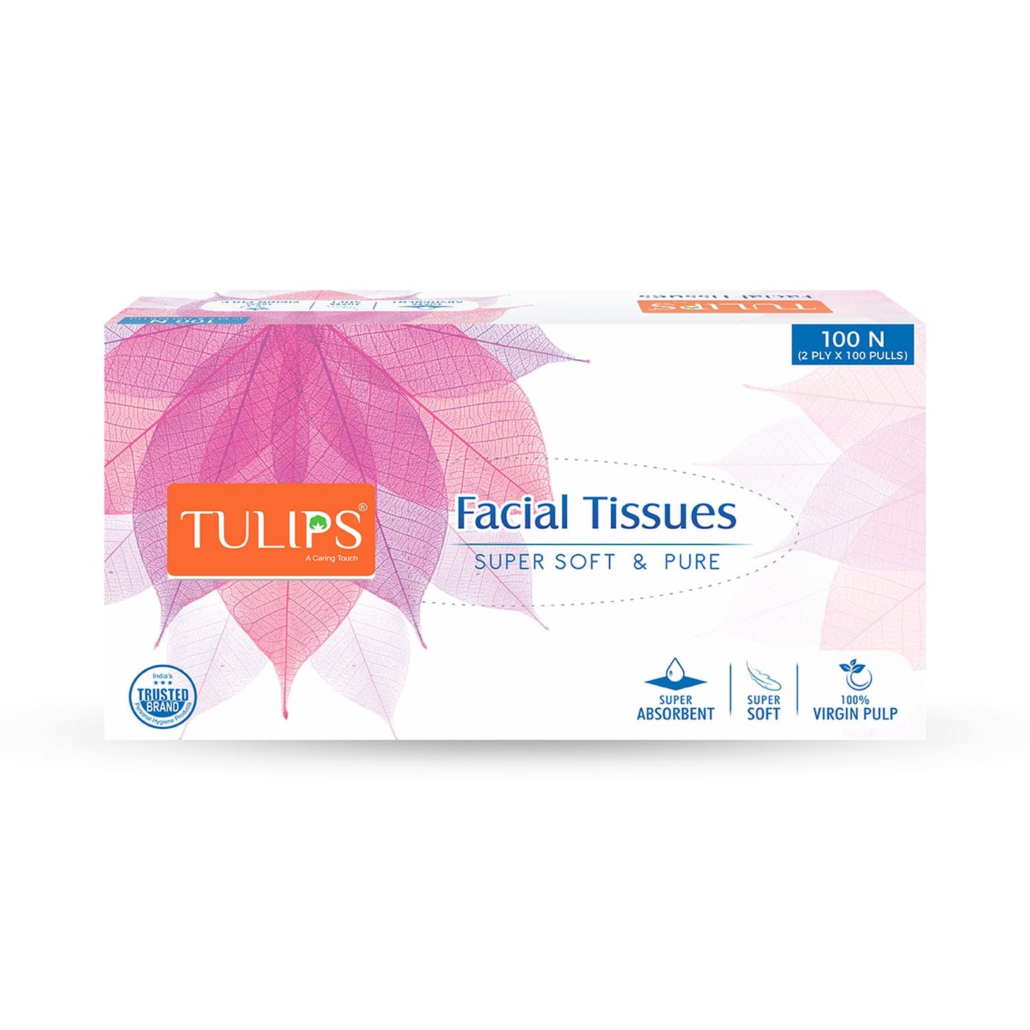 Tulips Facial Tissues (2 Ply x 100 Pulls)